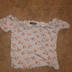 Off the shoulder floral top
